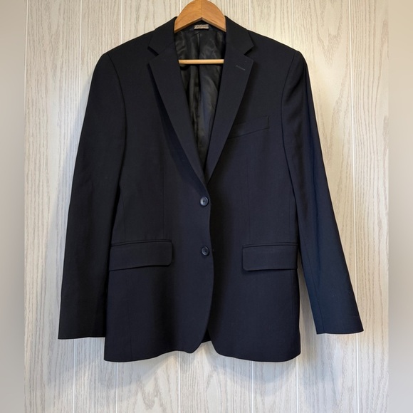Banana Republic Tailored Fit Blazer Italian Wool Black Size 38S